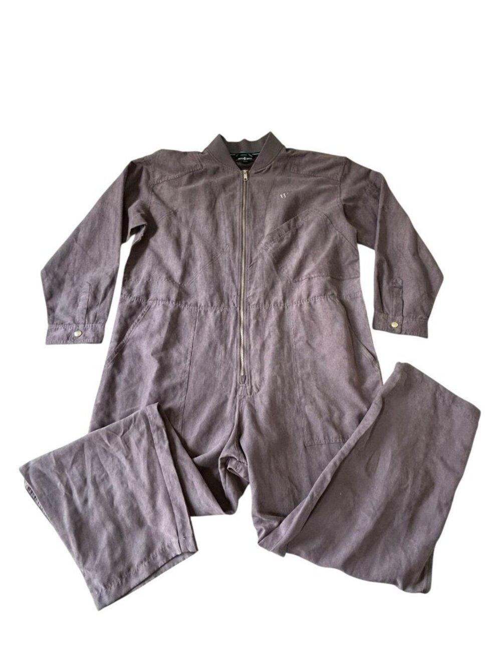 Houston White Faux Suede Jumpsuit Women’s Size Large Brown Gray Target Exclusive